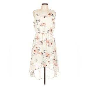 Lily Rose High Low Dress - Cream and Orange Floral